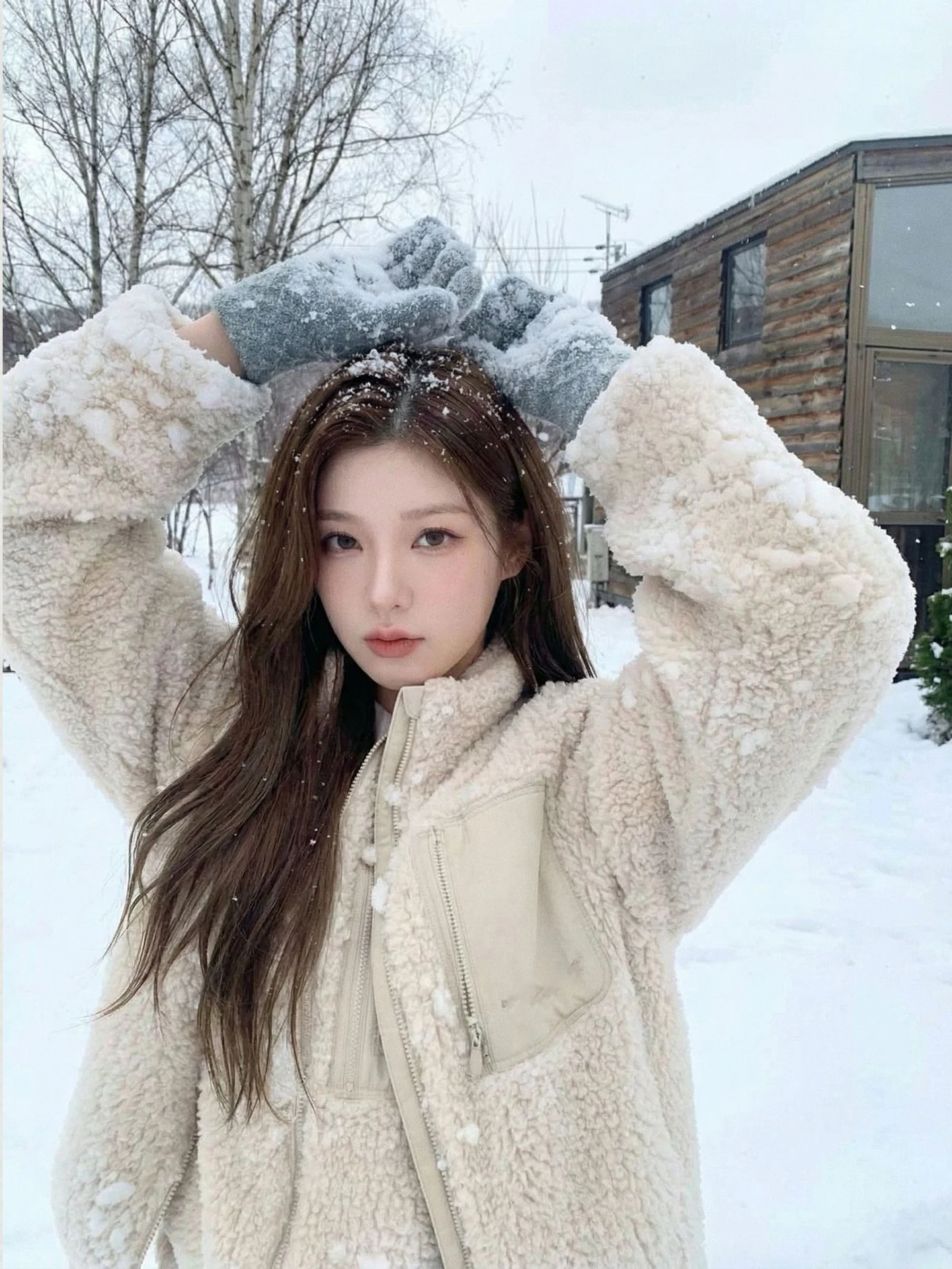 MOSA Letter ket Lammfell Jaet Loose Warm Top Damen Pendeln Sle Oberbekleidung Long Sve Reißverschluss China Made