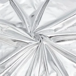 Silver Sparkly Hologram Spandex Fabric 1.1yards×59inch Shiny Polyester Spandex Stretch Fabric for DIY Christmas Crafting