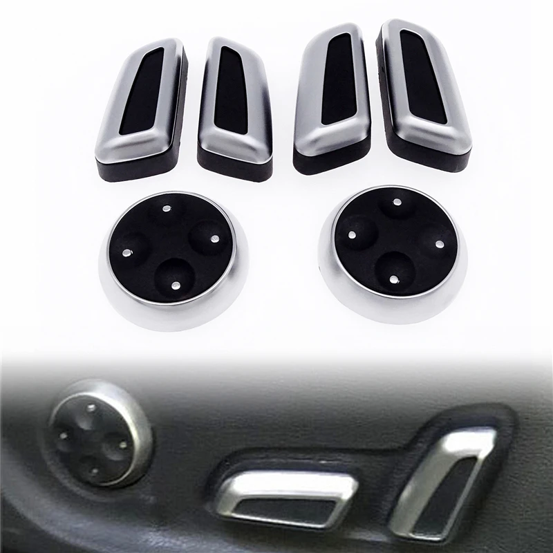 For Volkswagen Jetta MK5 GTI Passat B7 CC Tiguan Audi Q3 Q5 A3 A4 A5 A7 6 Pcs Seat Adjustable Knob Button Switch Accessories