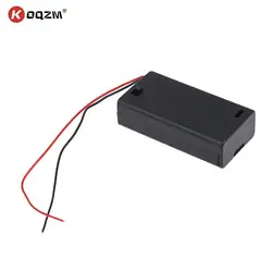 AA 3V Black Battery Holder Connector Storage Case Box ON/OFF Switch With Lead Wire Light Weight with 2 wires