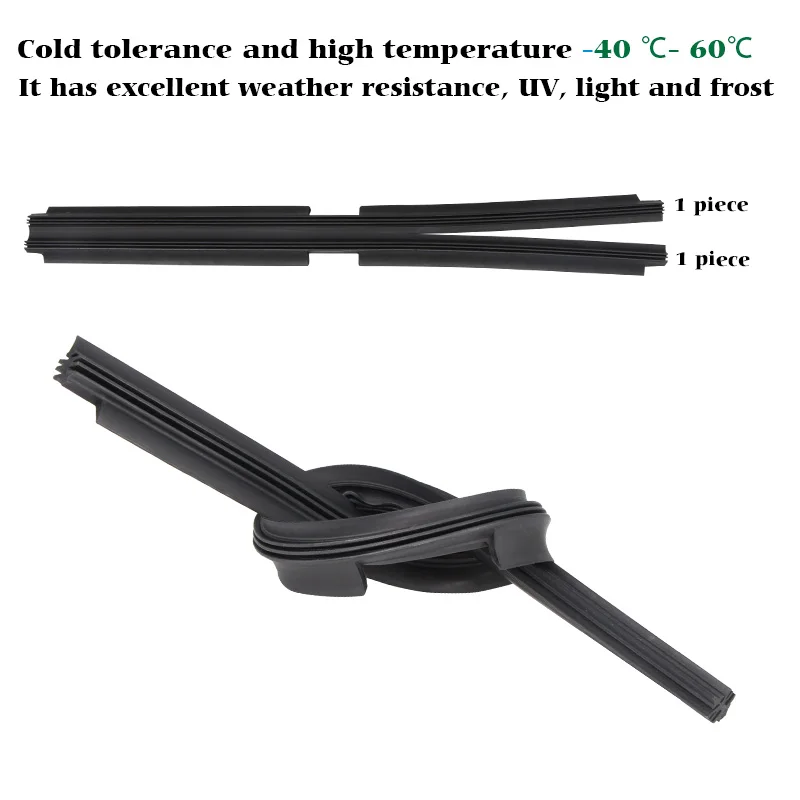 KAWOO 2PCS Car Vehicle Insert Soft Natural Rubber strips (Refill) For Valeo Type Wiper Blade 14\