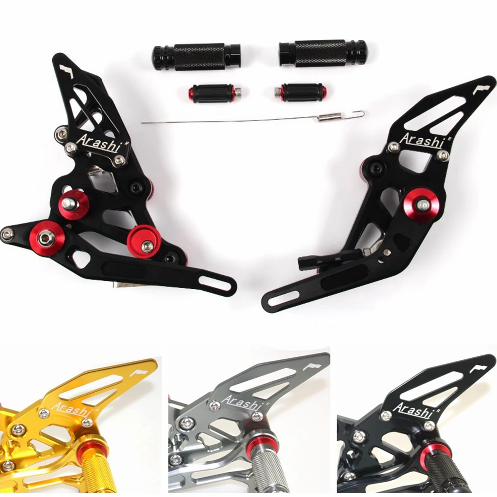 CNC Aluminum Alloy Motorcycle footrest footpeg pedal foot peg Rearset Rear Set Rearsets For YAMAHA FZ07 MT07 2014-2022