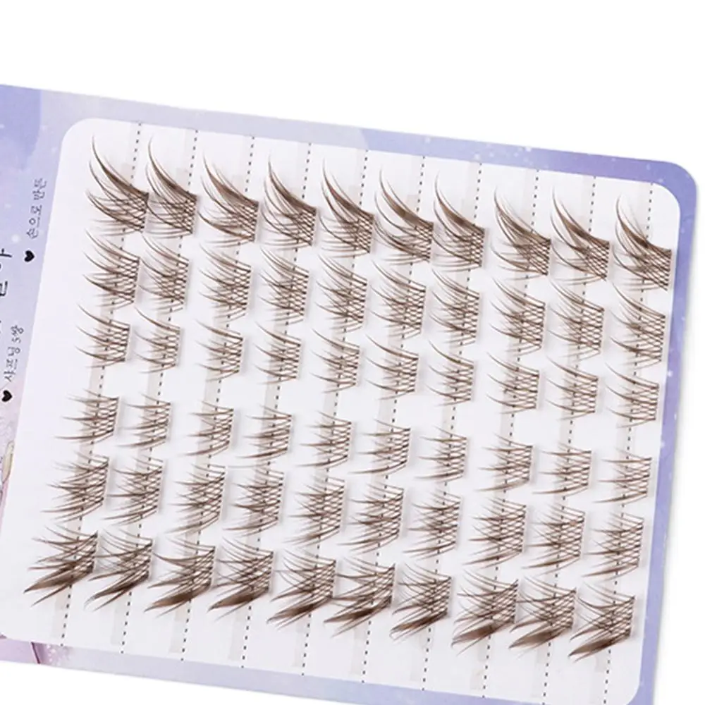 60 Pestañas Postizas Naturales Efecto Ojo de Gato, Clusters Manga Wispy C Curl, Extensiones de Pestañas Ojo de Zorro, Pestañas Individuales Wispy para Extensiones de Pestañas