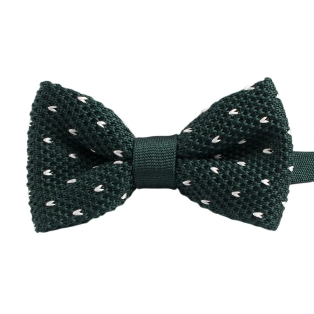 Funny Snowflake Knitted Christmas Necktie Adjustable Strap Soft Xmas Shirt Tie Heart Polka Dot Cravat Christmas Party