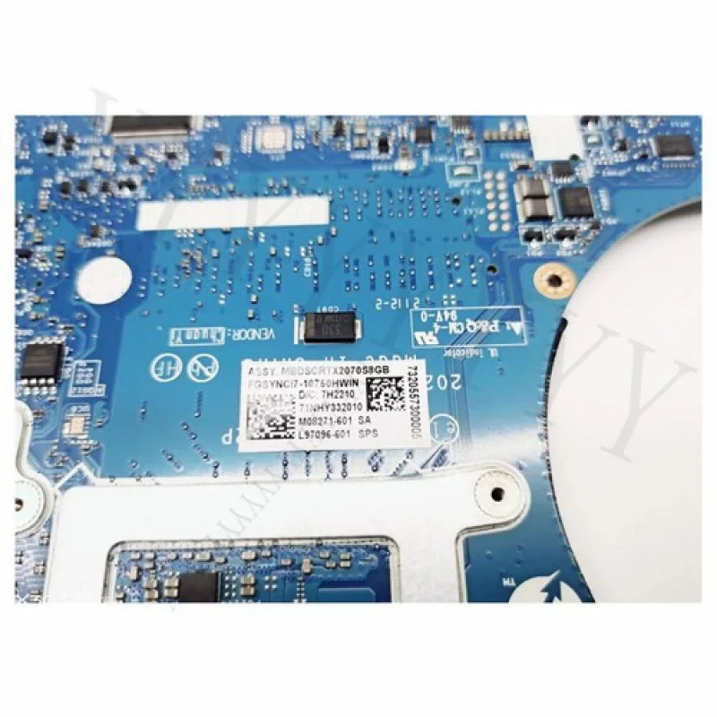 Y+For HP Omen 15-DH Laptop Motherboard LA-J662P I7-10750H RTX2070 8G L97096-601