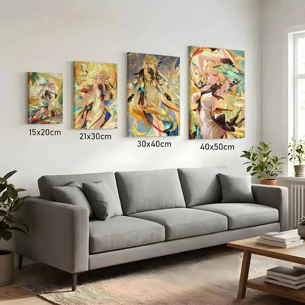 Game Wuthering Waves Suisui Painting Calligraphy HD Canvas Print Poster Wall Art | Optional Frame | Modern Hallway Decor
