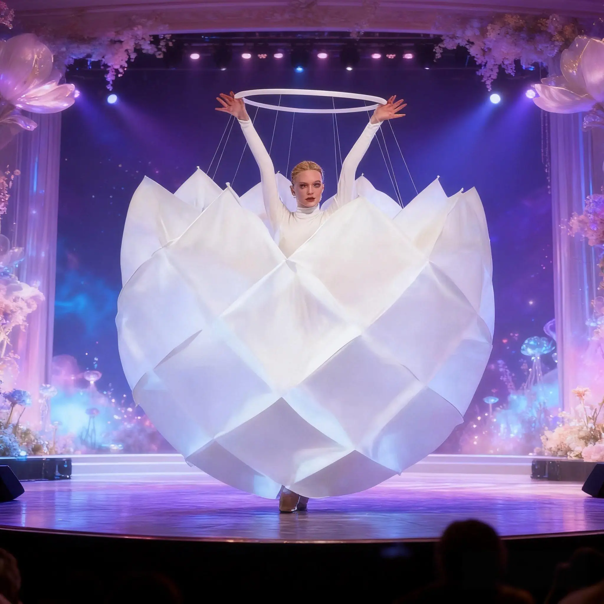 Professional Giant 3D Stage Costume Foldable White Jumpsuit for Performance Commercial Party Promotional Event Centerpiece Prop