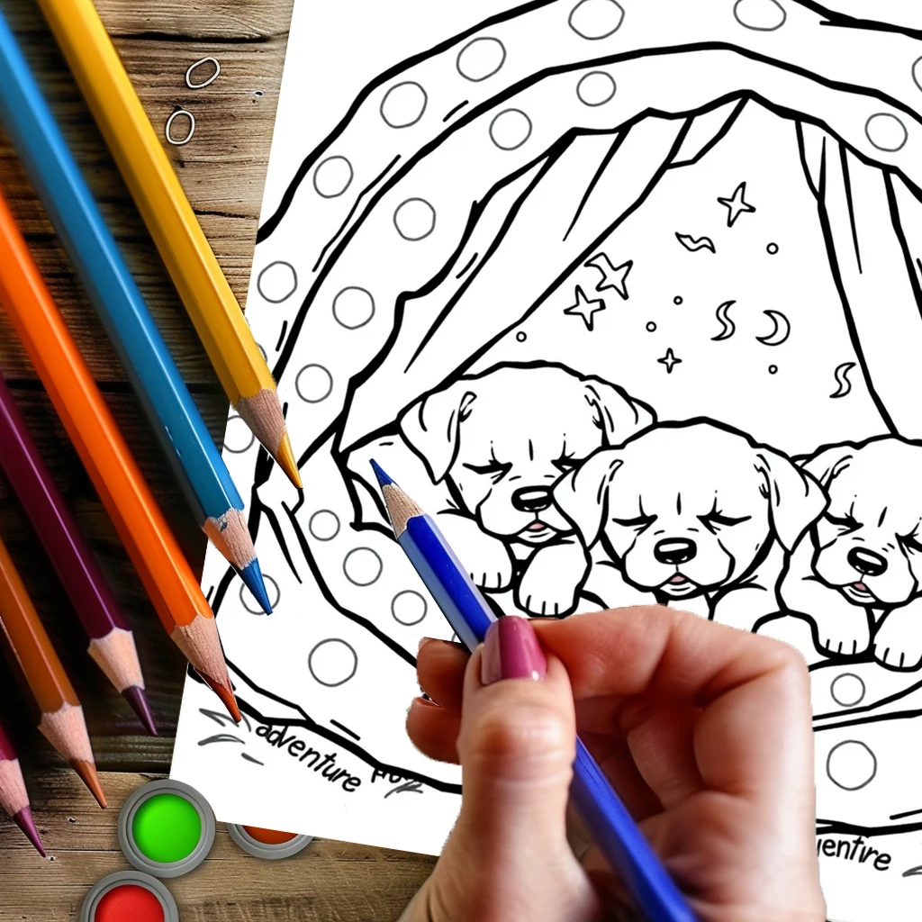 Libro para colorear original de 28 páginas para cachorros y gatitos, libro para colorear para adultos, suministros de dibujo para Navidad, Acción de Gracias