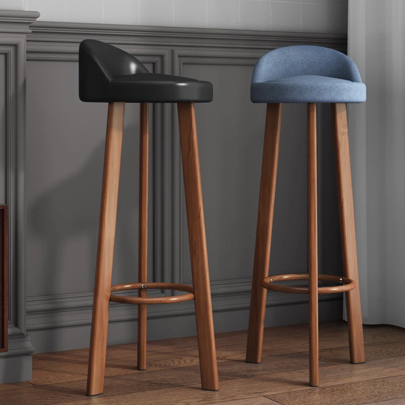 

Counter Accent Bar Stools Reception Nordic Modern Luxury Bar Stools High Wooden Banqueta Para Cozinha Americana Alta Furniture