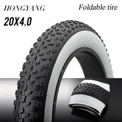 HONGYANG 20x4.0 26X4.0 Fat E-cover Tire 20inch 26X4.0 Snow Tire 30TPI 20x4.0 Foldable Fold Cat Pie & Tube Ebike MTB Bicycle Tire