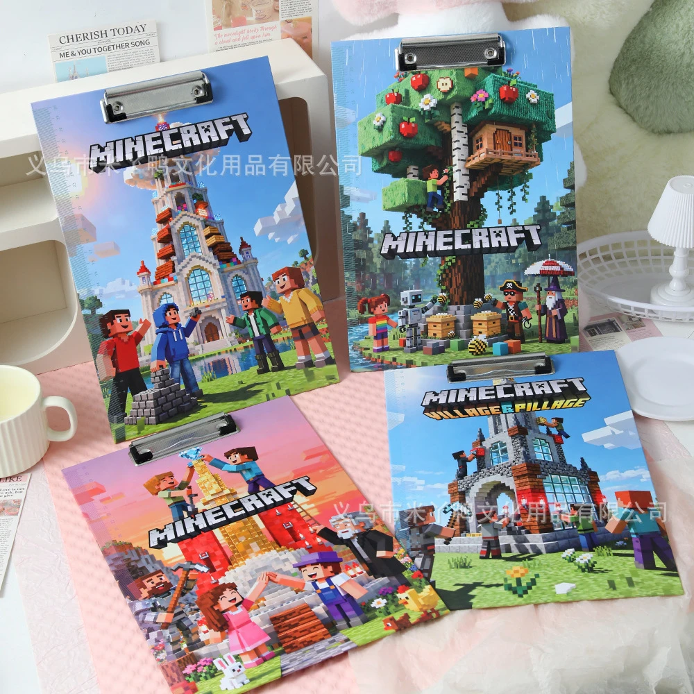 Minecrafted high-quality appearance blocks character folder, cartoon A4 exam folder board, student stationery