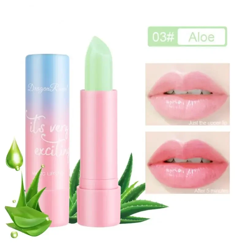 화장품 Temperature Change Color Lip Balm Lipstick Peach Girl Moisturizing Long Lasting Lip Gloss Makeup Lip Care Repair Cosmetic