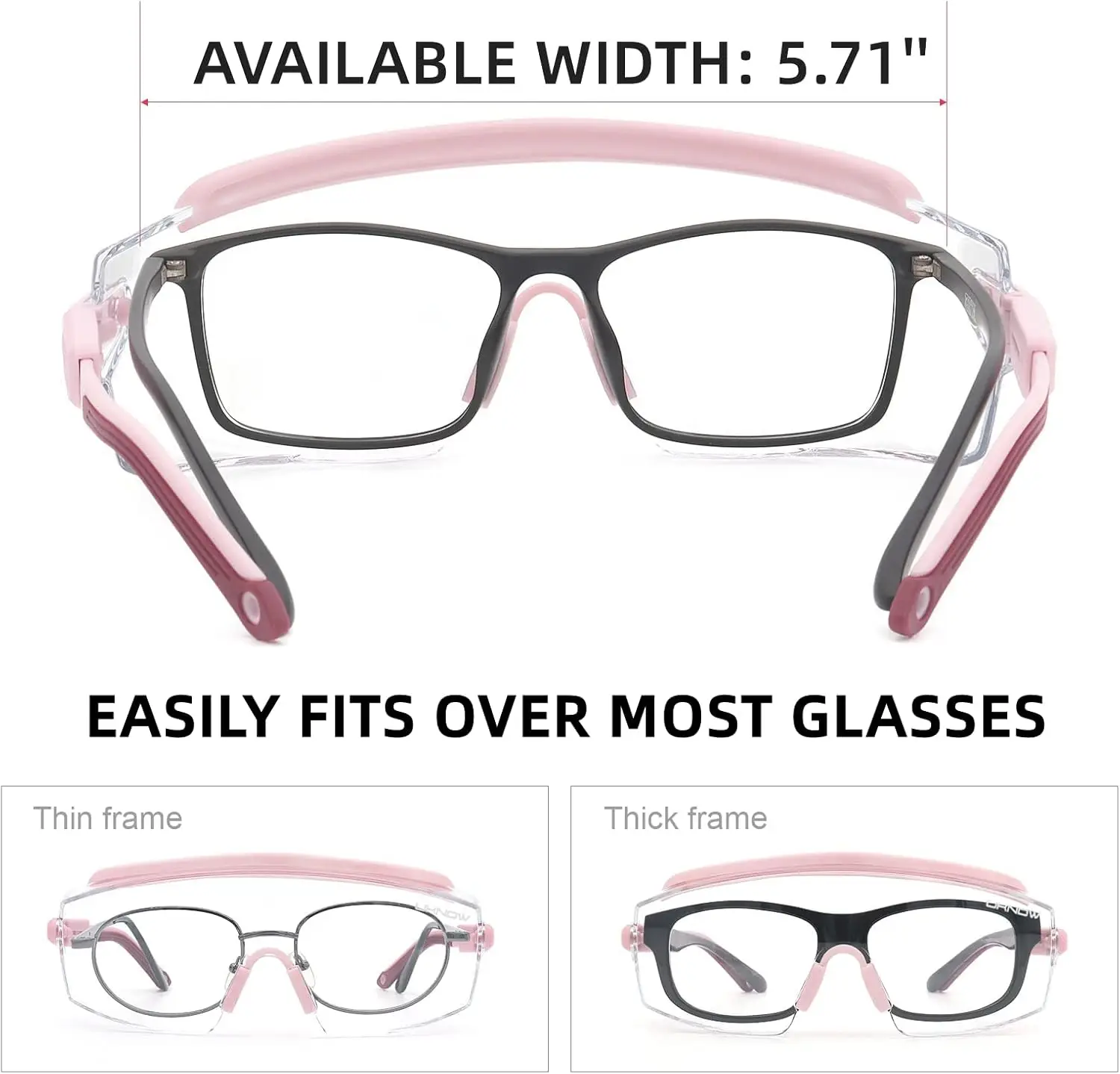 Occhiali di sicurezza industriale, resistenti agli urti con protezione UV, design antivento full frame per laboratorio, ciclismo, costruzione