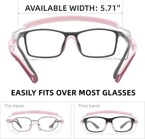 Imagen 2 del producto Gafas de seguridad industriales, resistentes a impactos con protección UV, diseño completo a prueba de viento para laboratorio, ciclismo, construcción