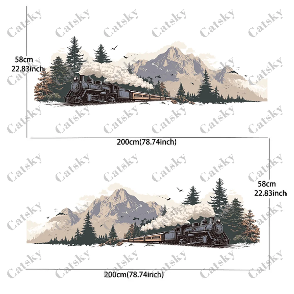 Train decals between mountains, suitable for cars and trucks, durable, fade-resistant, easy to install and remove - Enhance the