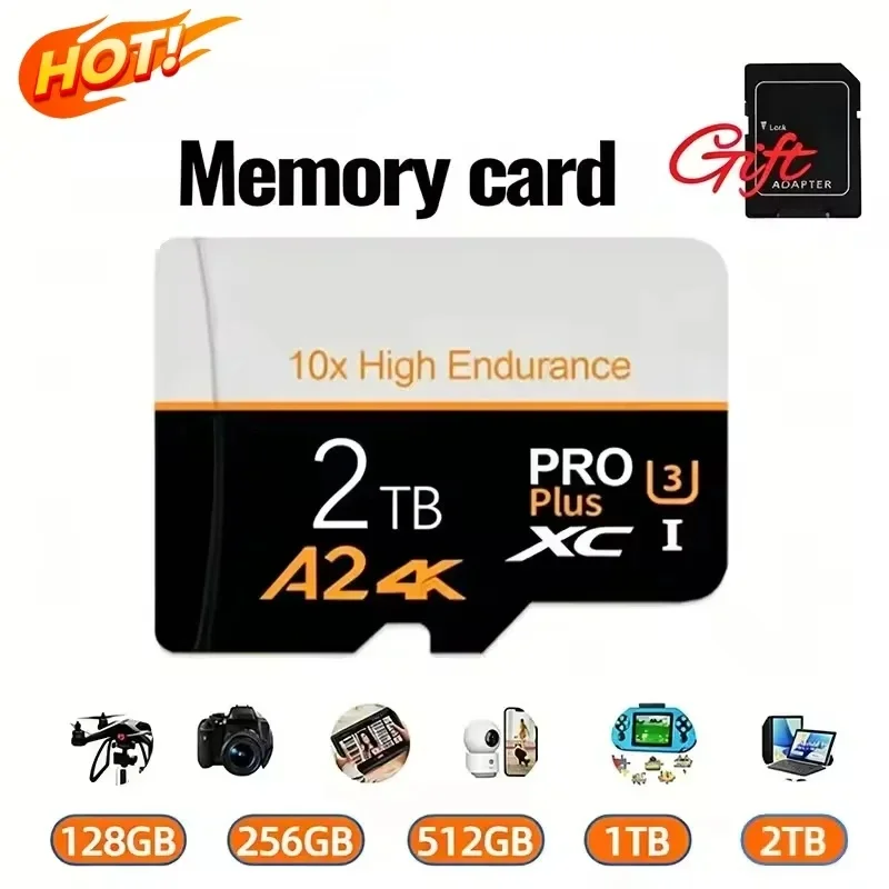 New 2TB 1TB 512GB High Speed Micro TF/SD Card Memory Card 16GB 32GB 64GB for Cell Phone Camera Table PC Computer Laptop D