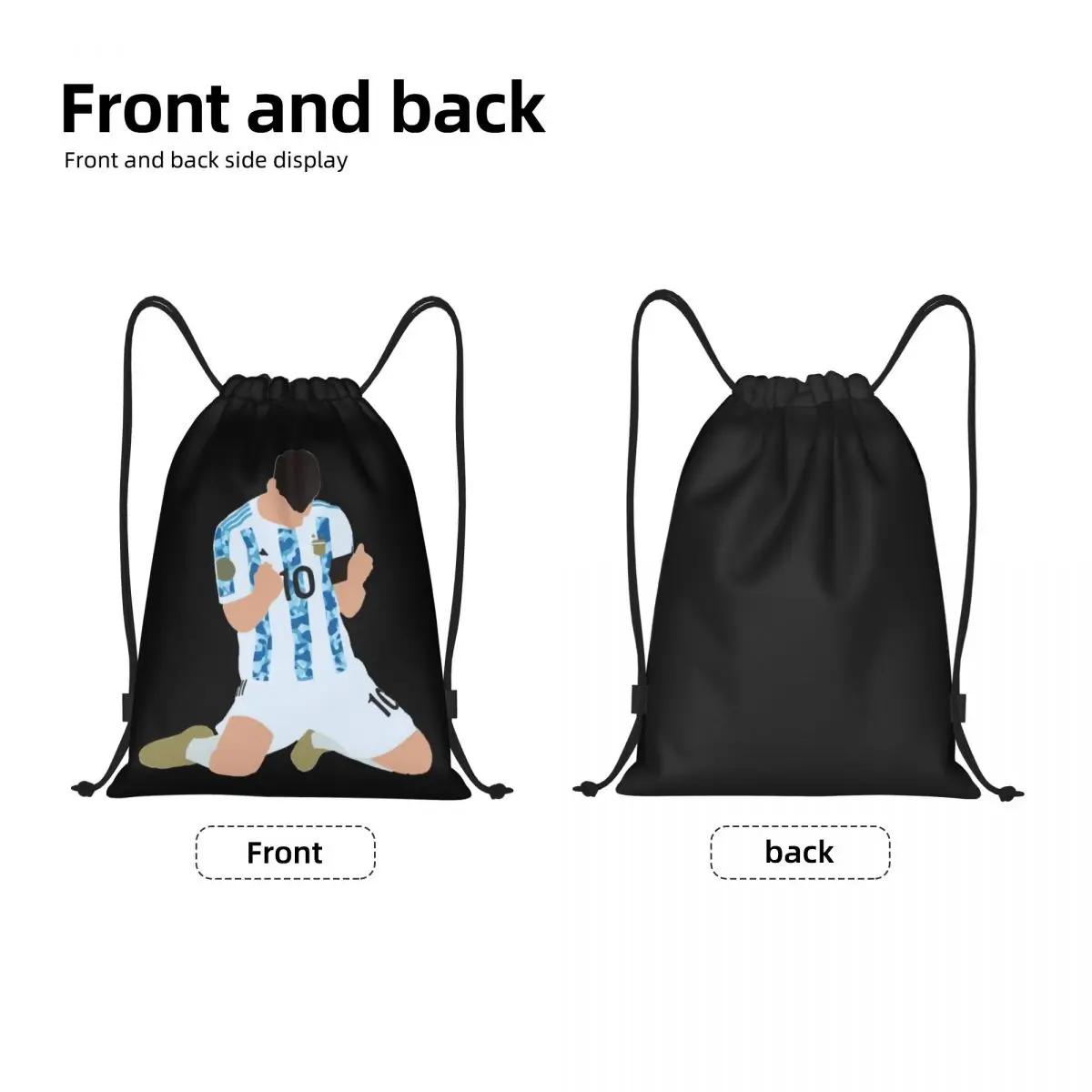 Argentina Football Team Lioneler And Messi (21) Drawstring Bags Gym Bag Vintage Backpack Novelty Rucksack Schools