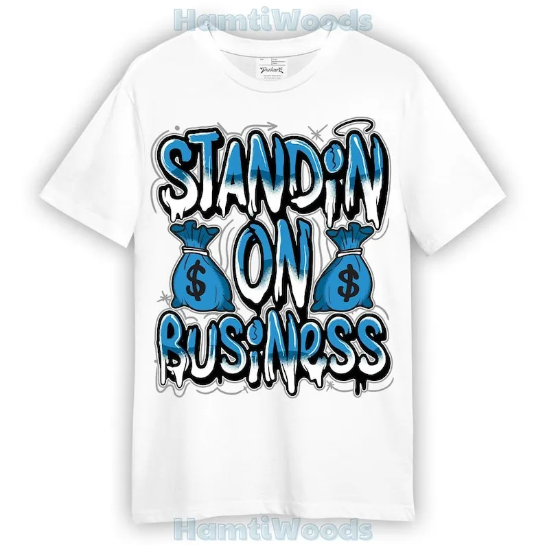 

Powder Blue 9s Shirt - Standin' Business Graphic Shirt Unisex