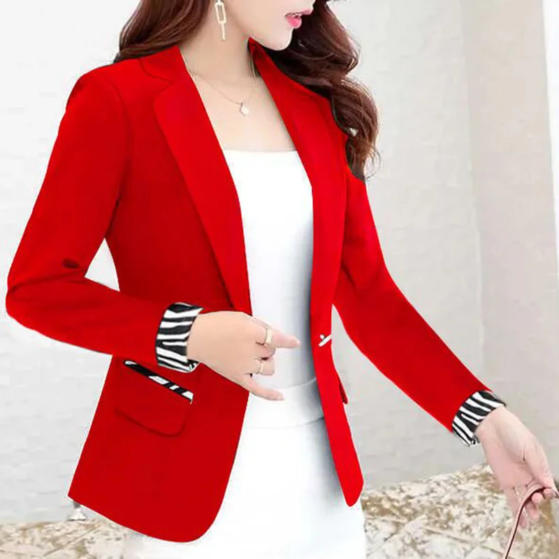 Blazer holgado con botones y solapa para mujer, chaqueta informal con bolsillos, ropa que combina con todo, para oficina, novedad de otoño, 2023