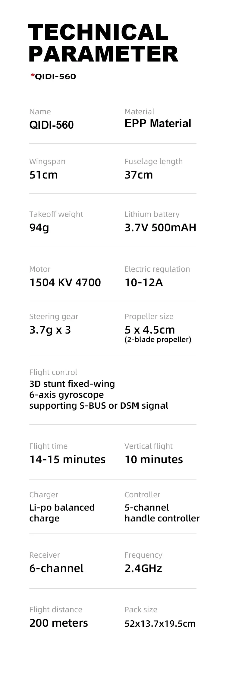 Qidi560 RC Flugzeug Moore M7 Off-road 4CH Fernbedienung Flugzeug Bürstenlosen Starrflügel Flugzeug Modell EPP Schaum Spielzeug für Kinder – Detail 21
