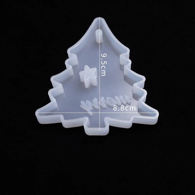 Albero di natale alce campana ciondolo stampo in Silicone fai da te cristallo contagocce etichetta borsa decorazione casa Festival decorazione