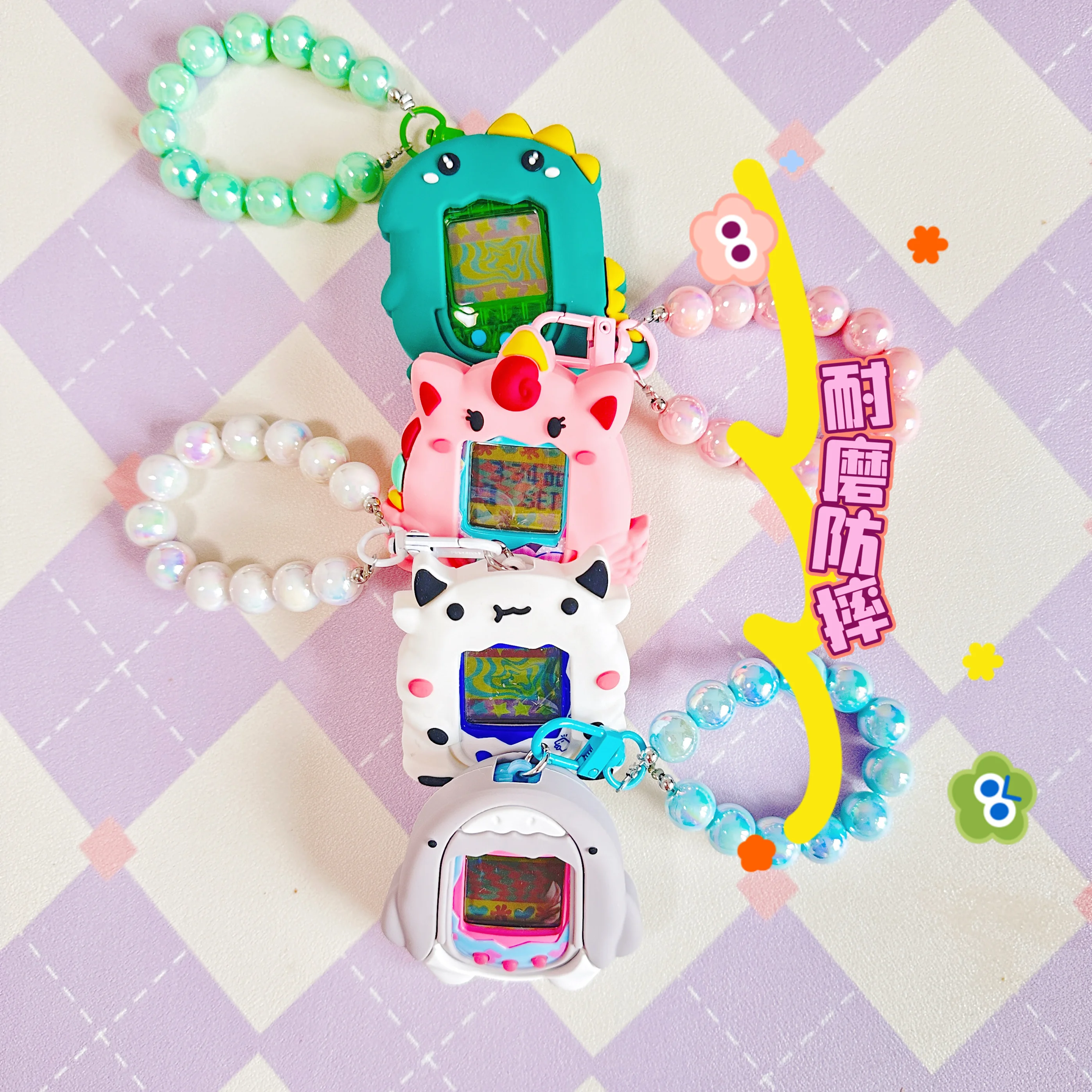 Tamagotchi Uni Angel schattig siliconen hoesje beschermhoes zacht veelkleurig stofplug voor Kawaii speelgoed elektronisch huisdier