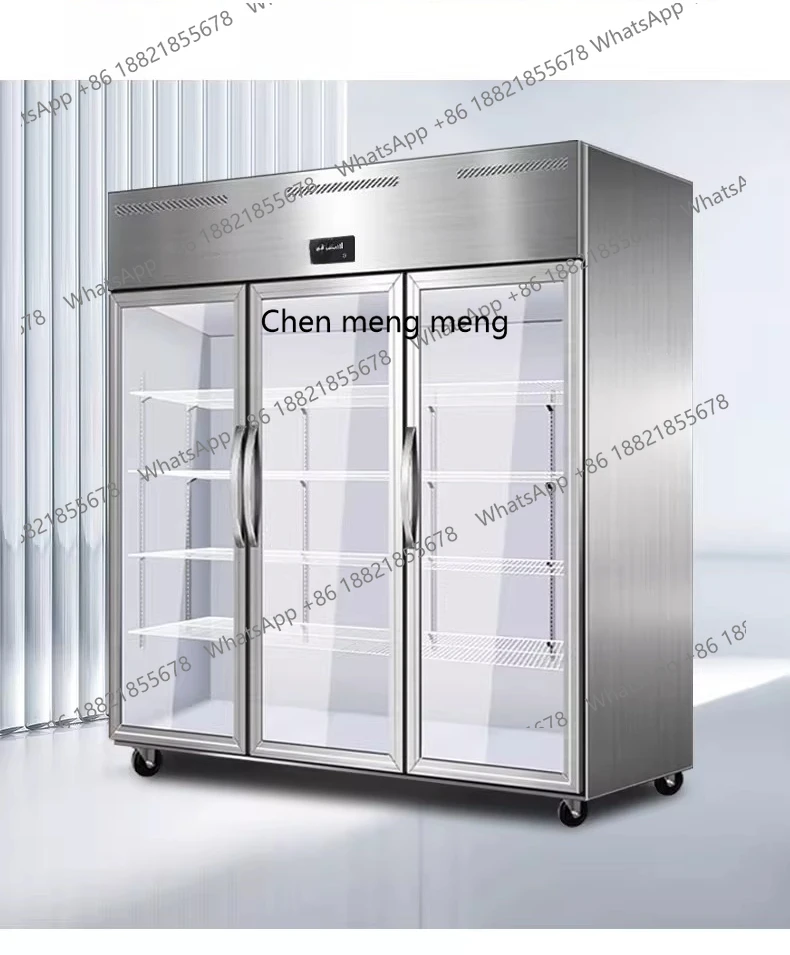 

Vertical Freezer Commercial Skewer Marinade Vegetable Fruit BBQ Order Freshness Preservation Cabinet