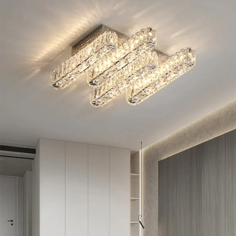 Imagem -04 - Modern Led Teto Chandelier Lights Lâmpadas de Cristal para Sala de Estar Sala de Jantar Cozinha Quarto Dimmable Lustre Home Decor Iluminação k9