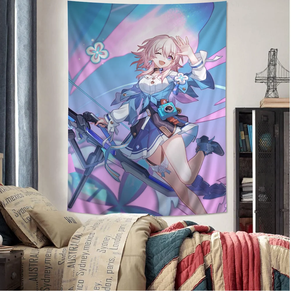 

Anime Honkai Star Rail Hanging Bohemian Tapestry Cheap Hippie Wall Hanging Bohemian Wall Tapestries Mandala Wall Hanging Home
