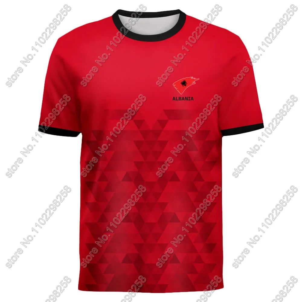 Maillot Albania National Jersey team Fans 2024 T Shirts 3D Print Mens Shorts Running Streetwear Casual Training Suit Clothe