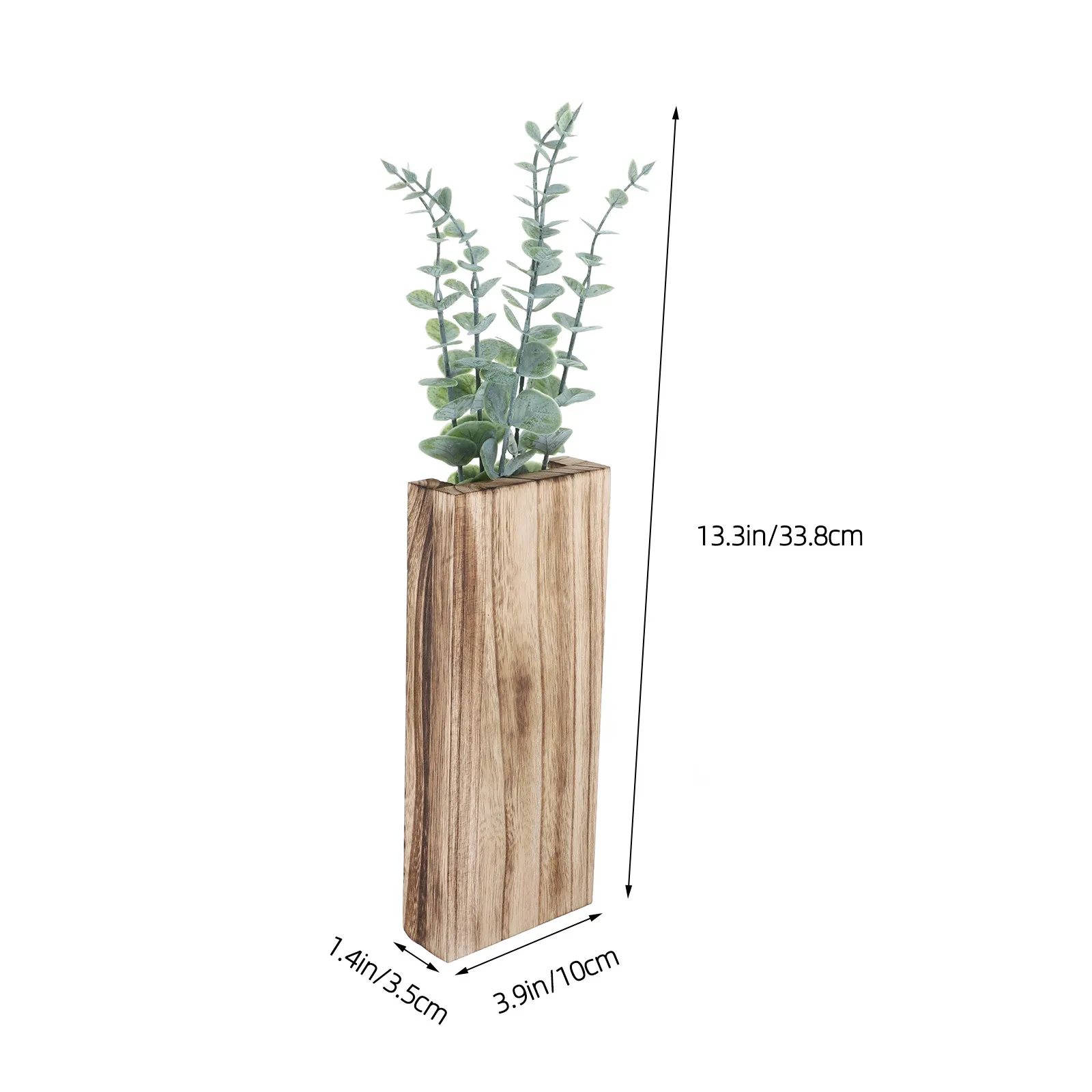 Wall Mounted Board Indoor Hanging Planter Vertical Halloween Christmas New Year Artificial Eucalyptus Plant Wood