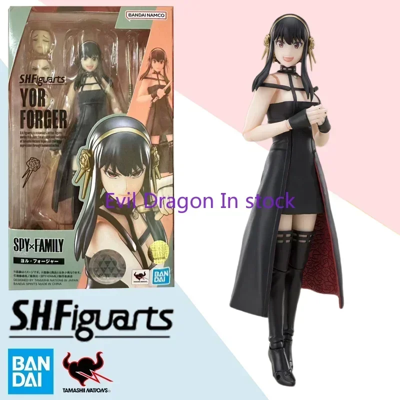 Original Bandai Anime Action Figure SPY×FAMILY SHFiguarts Yor Forger Finished Model Kit Collection Toy Gifts for Children Kids