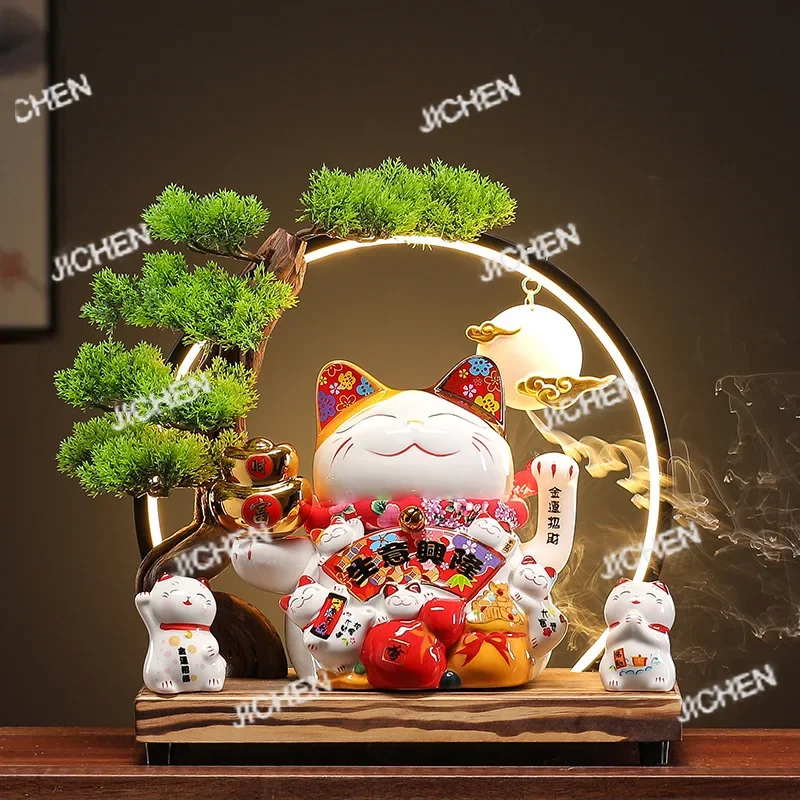 Große Glückskatzen-Dekoration, Automatic Handlampenring, Florierendes Business, Gift Oberbergabe