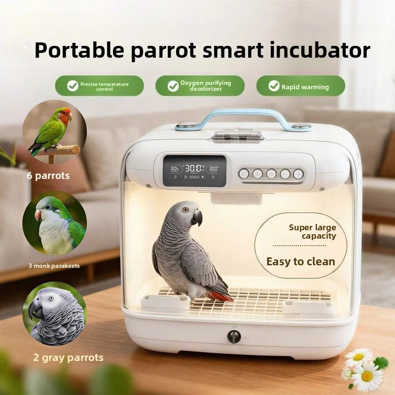 Parrot Breeding Cage Breathable Lighting Thermostatic Bird Incubator Temperature Control Large Space Parrot Nest Bird Nurseries