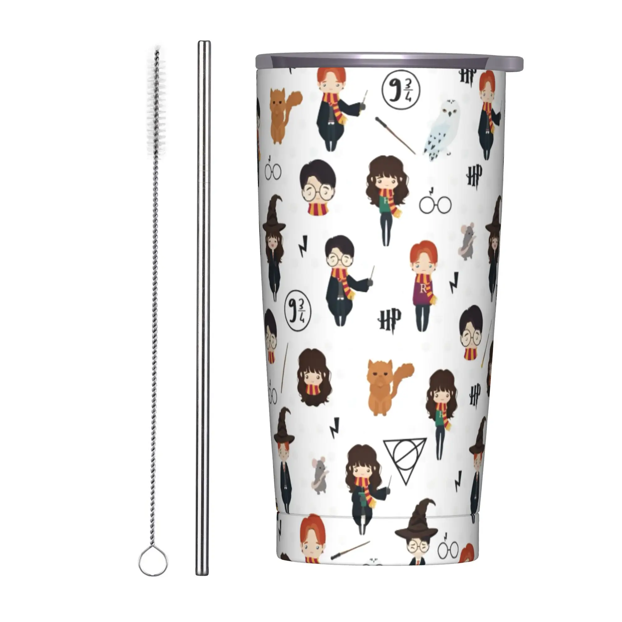 Vaso Térmico de Acero Inoxidable, Taza Térmica de la Escuela de Magia de Harry Potter, Conserva el Calor, para Bebidas Frías, Tazas para Auto, Botella de Agua para Viajes