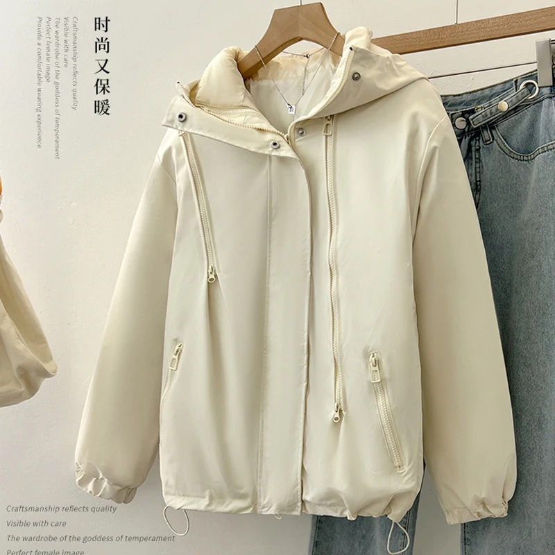 2024 New 3-in-1 Outdoor Jacket Women Clothes Detachable Two-piece Lightweight Windproof Hiking Winter Cotton Jacket