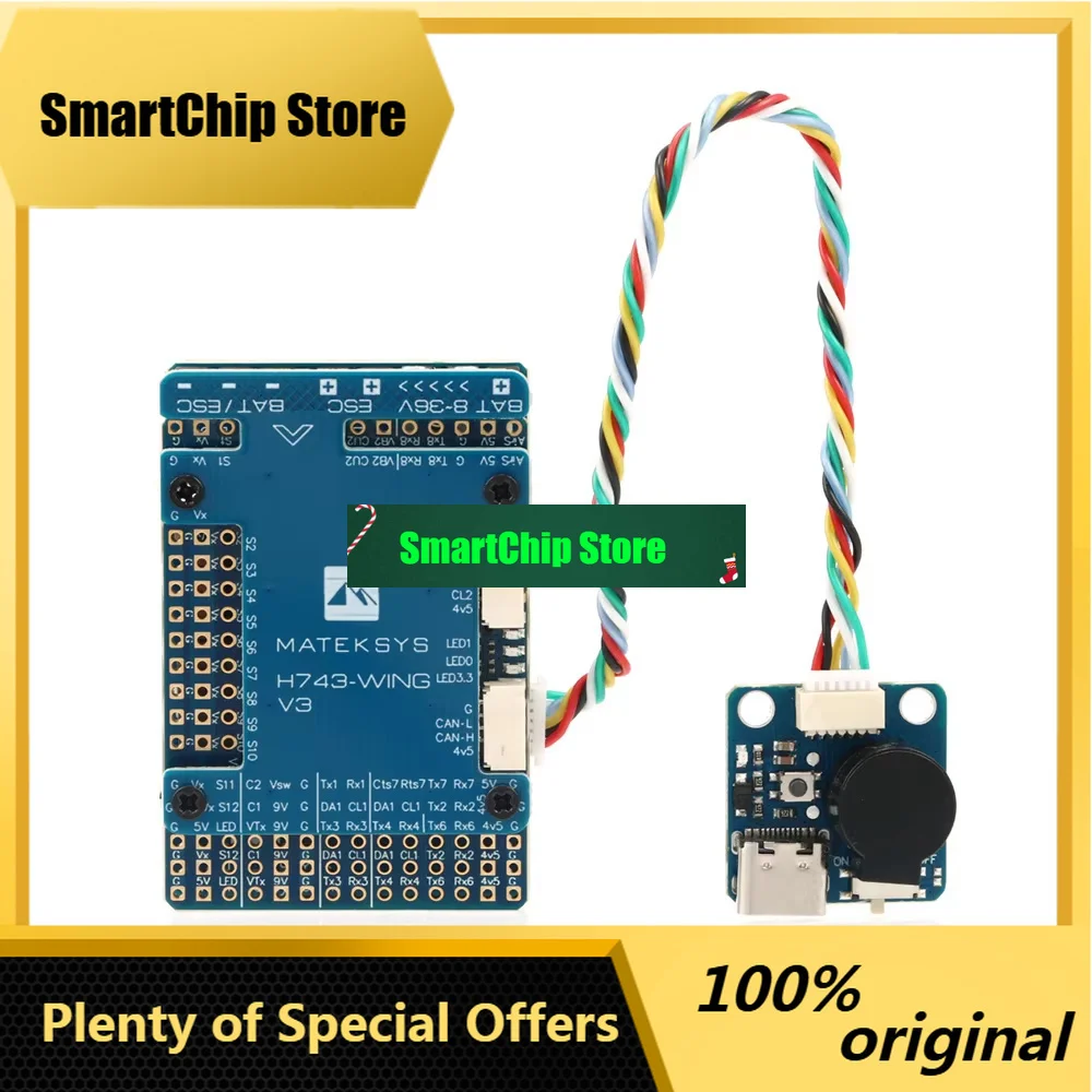 SmCpMateksys Matek H743-Wing V3 H743 MatekH743 3-8S Flight Controller STM32H743VIH6 MCU For FPV Drone Part