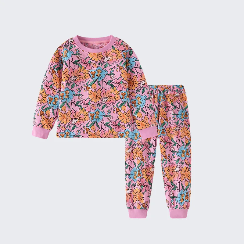 

2025Children's Thermal Set Boys and Girls Pajamas Girls' Long Johns Tops Children's Warm and Comfortable Set