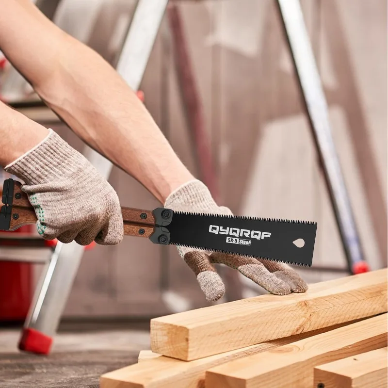 

Складная 5,5-дюймовая маленькая ручная пила 11/15TPI с двойными краями, тянущая пила SK5, стальная пила по дереву для деревообработки, кемпинга, сделай сам, небольшие проекты