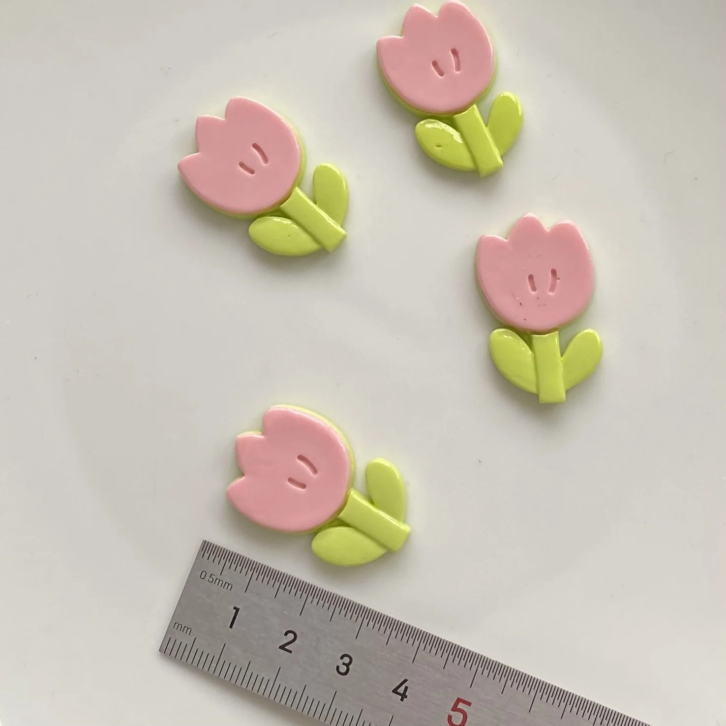 5pcs miniso series flower cartoon resin flatback cabochons diy crafts materials jewelry making charms