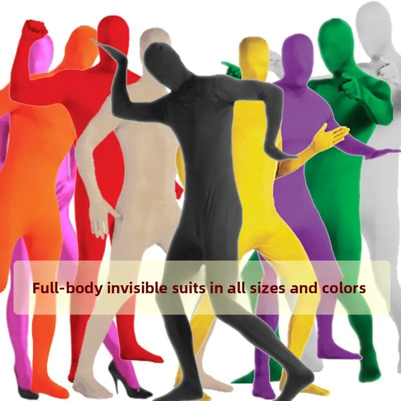 loween Ninja Performance Costume Abito invisibile Bla Abbigliamento Vestibilità attillata per uomini e donne Vestito per spettacoli teatrali