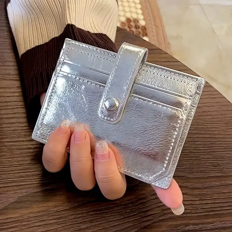 Tempat Kartu Kulit Asli Asli untuk Wanita, Tipis, Kompak, Indah dan Kelas Atas, Tempat Kartu Kulit Asli Baru 2025