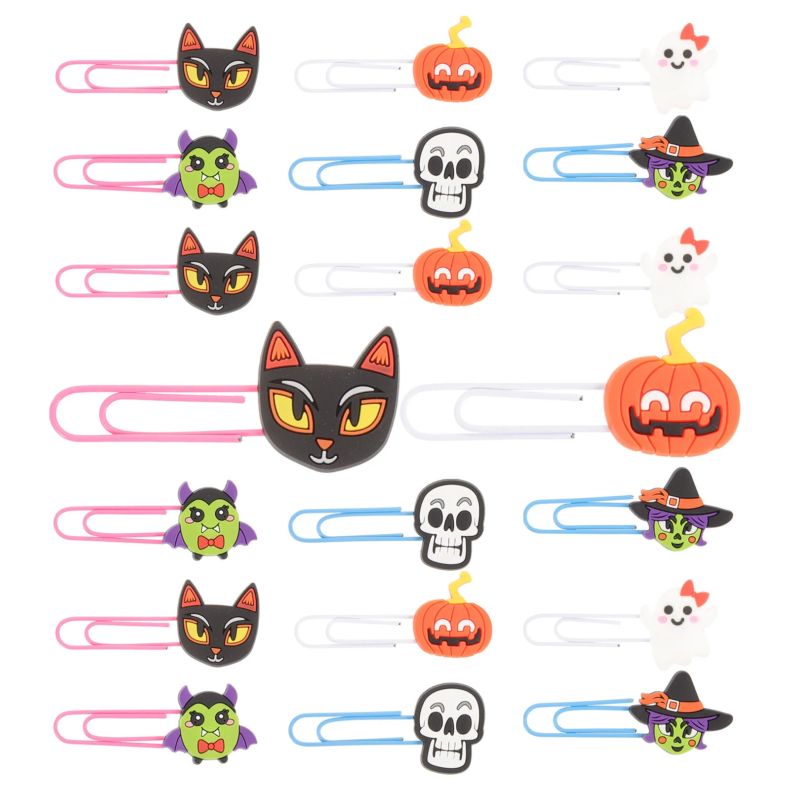 

20 Pcs Bat Paper Clips Creative Halloween Bag Delicate Paperclips Goth Office Favors Decor Skull