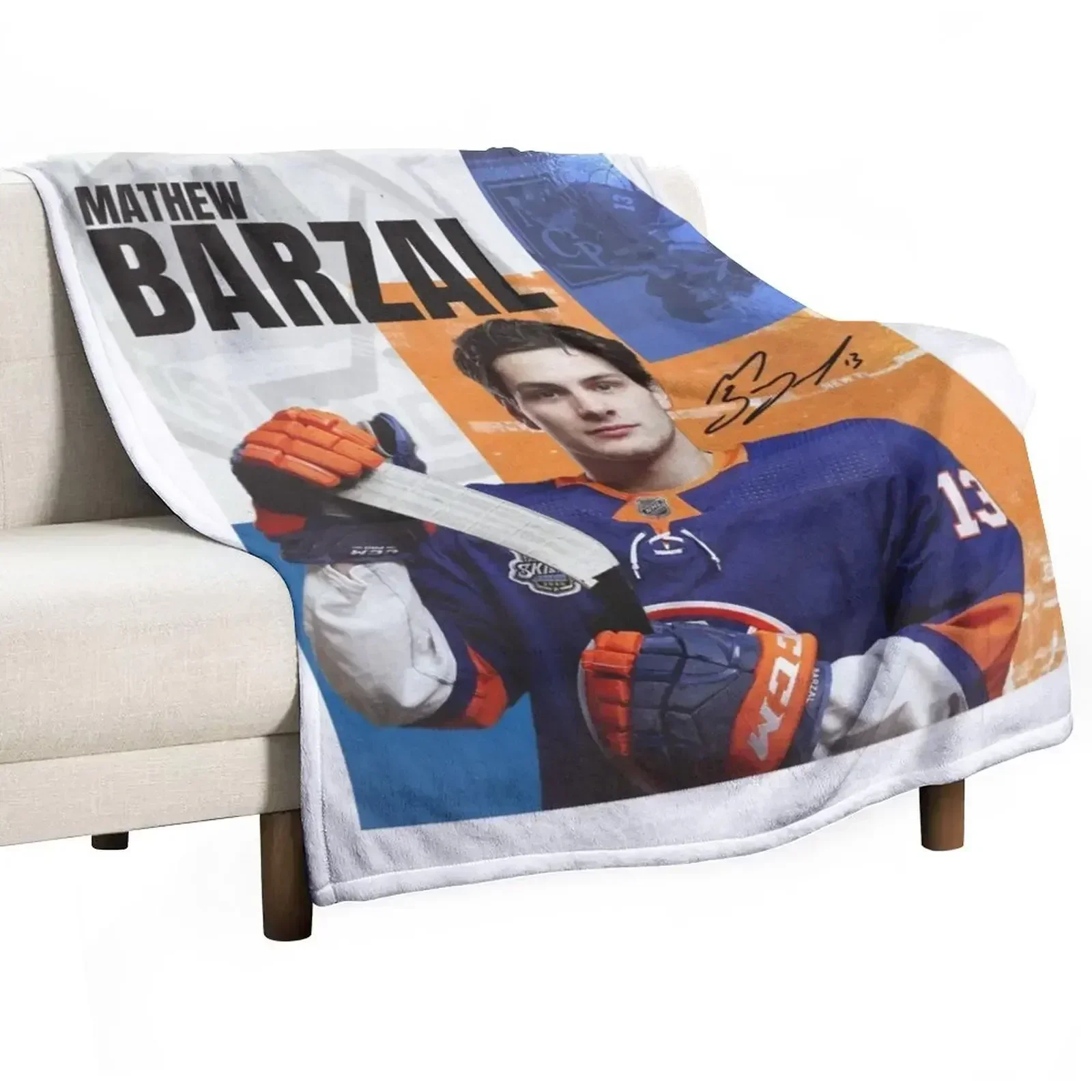 

Mathew Barzal Throw Blanket Year Round Soft Comfortable Blanket for Home