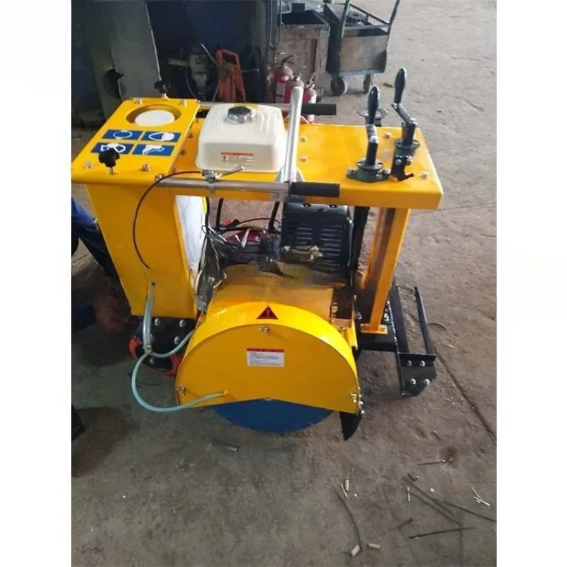 Manhole cover cutting machine, hand push round manhole cover slotting machine
