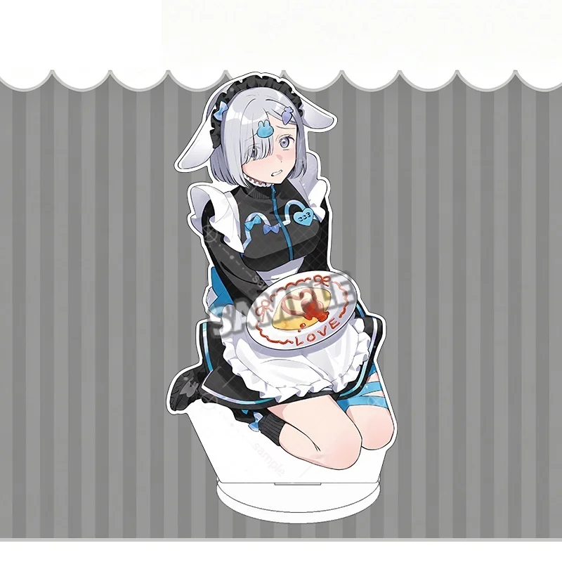 Anime Destroy It All And Love Me In Hell Acrylic Stand Maid Ver. Keychain Kurumi Yoshizawa Naoi Desk Ornament Figure Gift 15cm