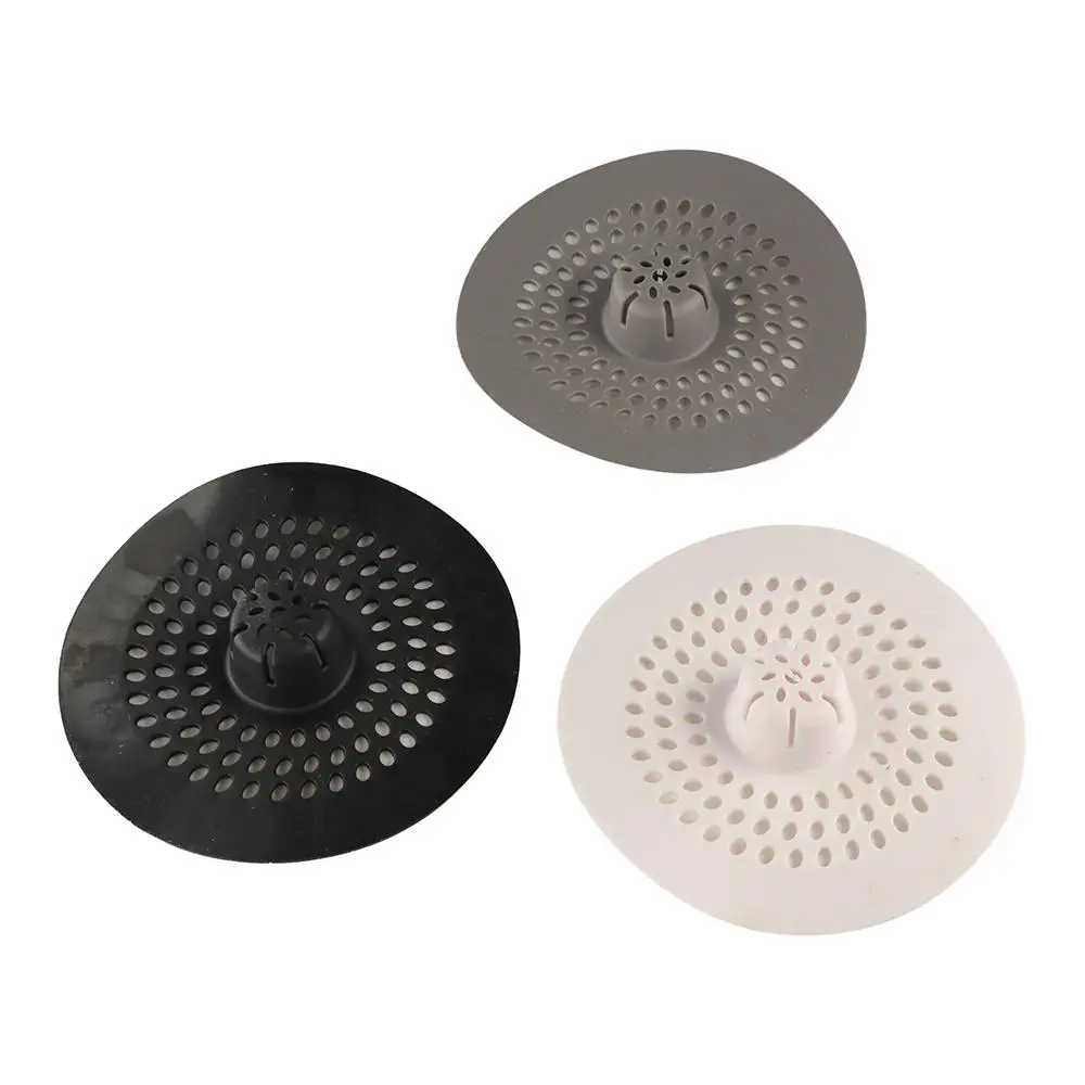 

Anti-blocking Hair Kitchen Sink Filter Round Lightweight Sink Strainer Silicone Stain Resistant Floor Drain Mat Bathroom