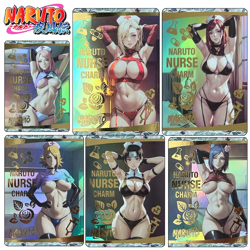 

Naruto DIY Hot stamping signature collectible card nurse cosplay Sakura Haruno Tsunade Yamanaka Ino Hinata Hinata Holiday gifts