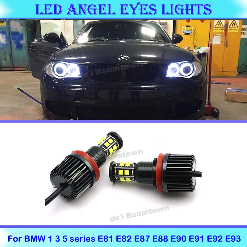 For BMW 1 3 5 X Z series E90 E91 E92 E93 M3 E60 E70 E71 E89  E81 E82 E87 E88 models 120W LED Car  Rings Angel Eyes Bulbs