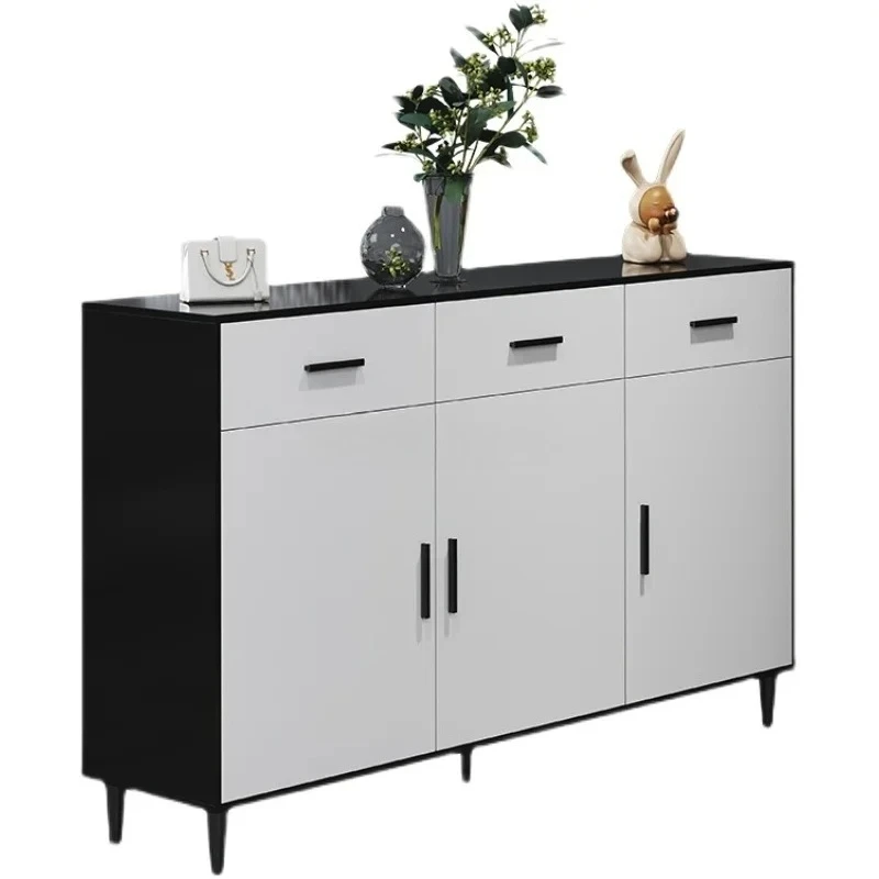 

Shoe Cabinet Hallway Integrated Partition Living Room New Custom Door Solid Wood Double-Sided Shoe Cabinet